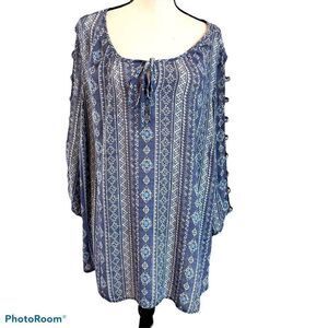 Fred David Pheasant Top‎ in Shades of Blue XL